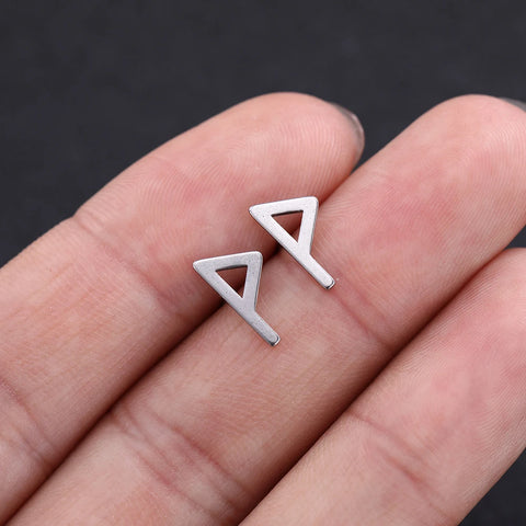 Skyrim Nordic Runes Letter Earring Amulet - Stainless Steel Stud Jewelry for Women and Girls