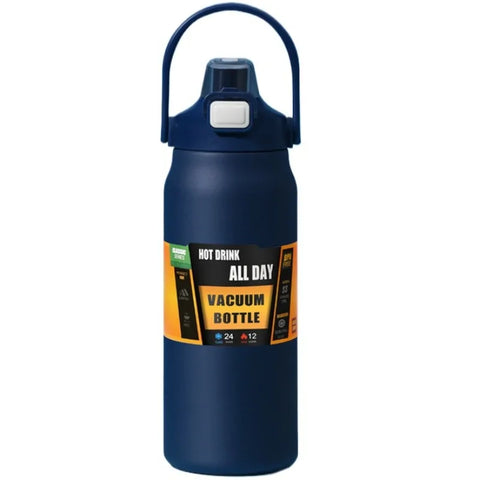 304 Stainless Steel Thermos with Straw - 800/1000/1200/1500ML Vacuum Flask for Hot and Cold Drinks