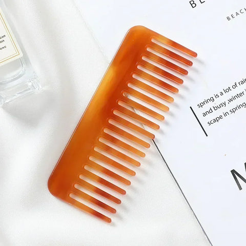 Colorful Wide Teeth Acetate Hair Combs - Anti-static Massage Hair Brush for Salon & Travel