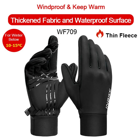 INBIKE Winter Cycling Gloves - Warm, Waterproof, Touchscreen Biking Gloves for Men & Women