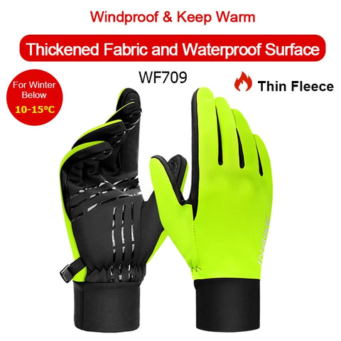 INBIKE Winter Cycling Gloves - Warm, Waterproof, Touchscreen Biking Gloves for Men & Women