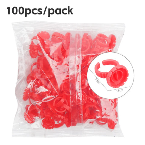 AILEISHI 100Pcs Disposable Eyelash Glue Fan Cup Rings