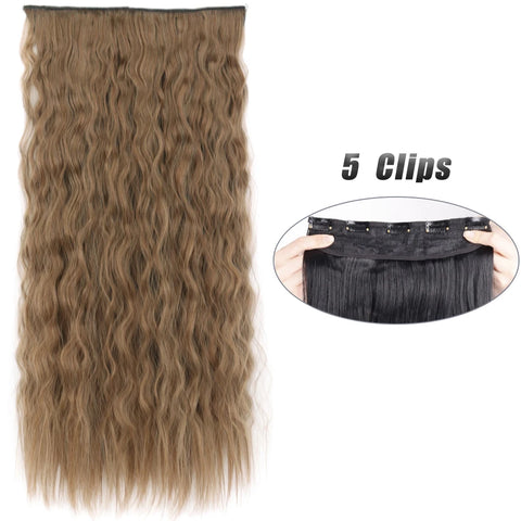 Synthetic 5 Clip In Hair Extensions 80CM - Long Straight Hairpiece