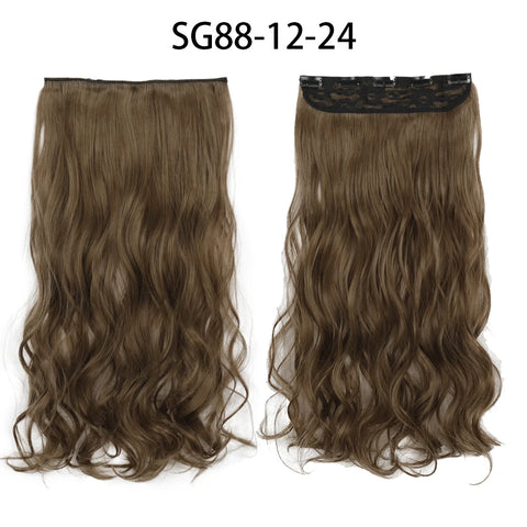 Long Straight Hairstyle 5 Clip Natural Hair Extension