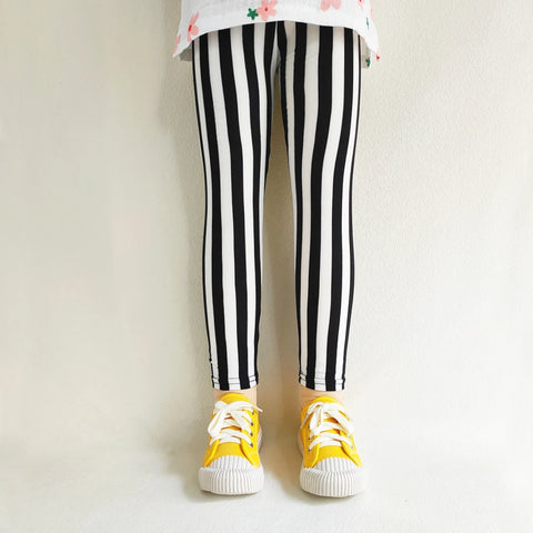 Girls' Floral Print Leggings for Spring & Autumn