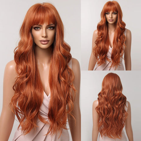 DropShipping EASIHAIR Long Blonde Ombre Synthetic Wigs for Women - Wavy High Density Cosplay Wig
