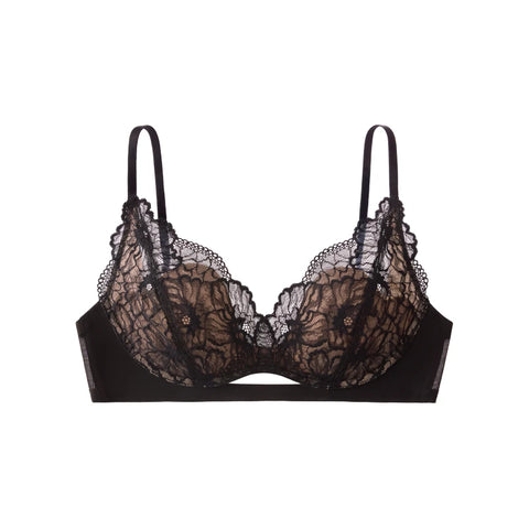 SUJIIN dames push-up bh zonder beugel - zwart