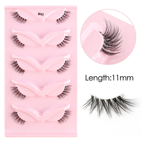 YSDO Half Lashes - 5/7/10 Pairs of Soft Natural Cat Eye Lashes