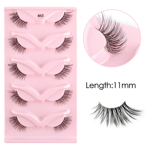 YSDO Half Lashes - 5/7/10 Pairs of Soft Natural Cat Eye Lashes