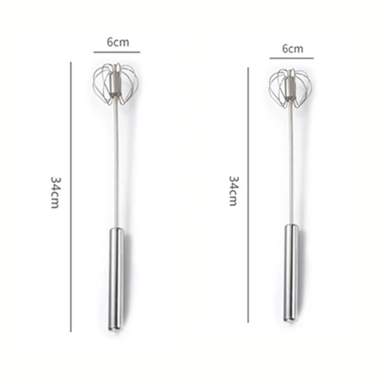 Semi-automatische eierklopper - Handmatige handmixer van roestvrij staal 304