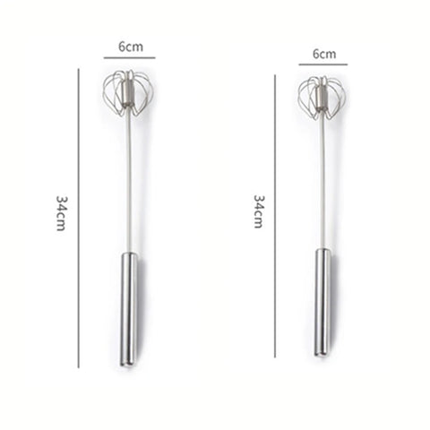 Semi-automatische eierklopper - Handmatige handmixer van roestvrij staal 304