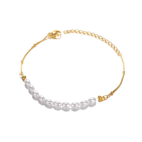 Elegant Zircon Flowers Bracelet for Women and Girls – Luxury Gold Color Stainless Steel Plant Charm Jewelry