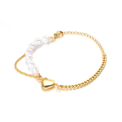 Elegant Zircon Flowers Bracelet for Women and Girls – Luxury Gold Color Stainless Steel Plant Charm Jewelry
