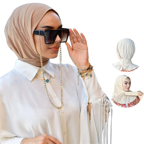 Fashion Muslim Hijab Caps - Solid Underscarf for Women