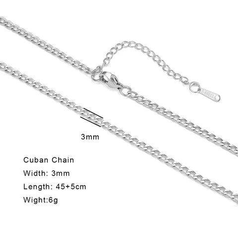 Skyrim Stainless Steel Gold Color Chain Necklace for Women – Minimalist Cuban Paperclip Twisted Snake Chain Fashion Jewelry