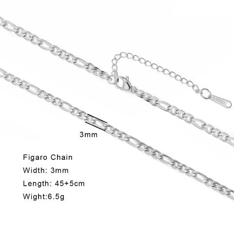 Skyrim Stainless Steel Gold Color Chain Necklace for Women – Minimalist Cuban Paperclip Twisted Snake Chain Fashion Jewelry