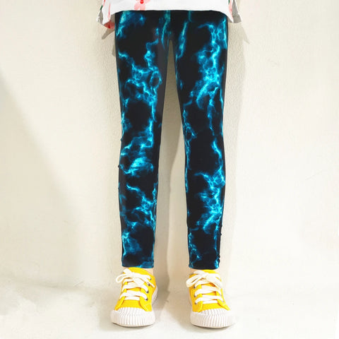 Girls' Floral Print Leggings for Spring & Autumn