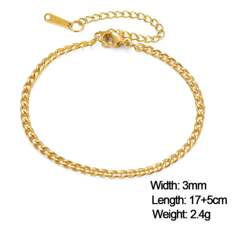 Skyrim Stainless Steel Gold Color Bracelet - Trendy Minimalist Jewelry for Women