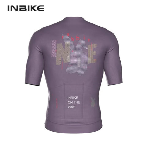 INBIKE Men's Summer Cycling Jersey - Quick-Dry Short Sleeve Bicycle Top for Road and MTB
