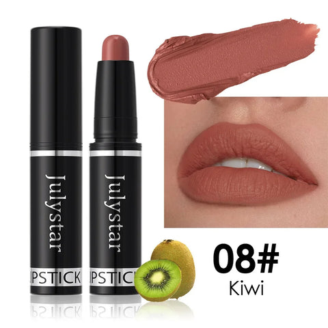 10 Color Nude Brown Matte Lipstick Pen - Waterproof Velvet Lip Tint Pencil