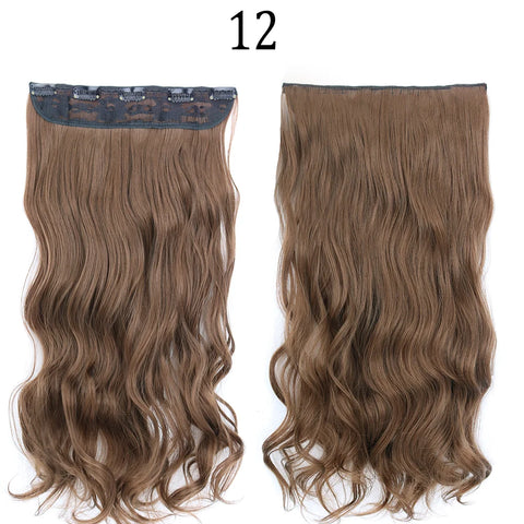 Long Straight Hairstyle 5 Clip Natural Hair Extension