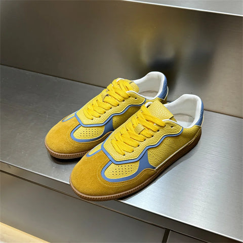 FEDONAS 2025 New Women Suede Leather Sneakers
