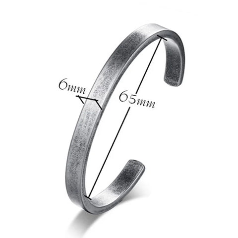 Men's Thin Stainless Steel Cuff Bracelet - Stylish & Versatile Gift for Him