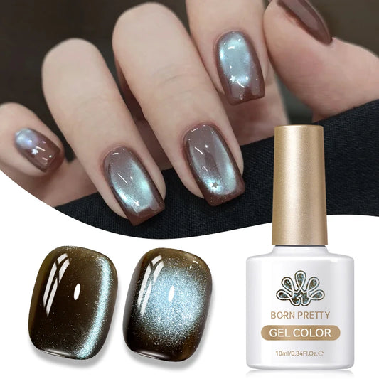 BORN PRETTY 10ml Mint Chocolate Cat Magnetic Gel Nail Polish