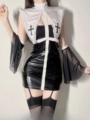 Ondeugende student uniform lingerie rollenspel kostuum 