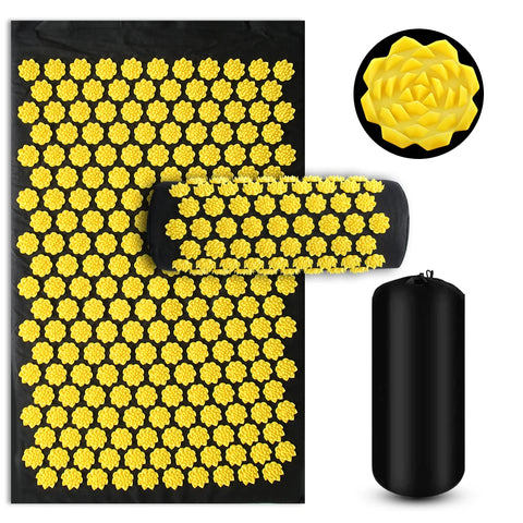 Pranamat Eco Lotus Spike Mat – Acupuncture Massage Cushion for Neck, Foot, and Back Yoga
