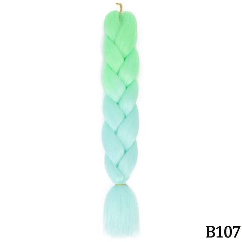 24" Synthetic Yaki Braids Hair - Ombre Kanekalon Jumbo Braid Hair Extensions for Women