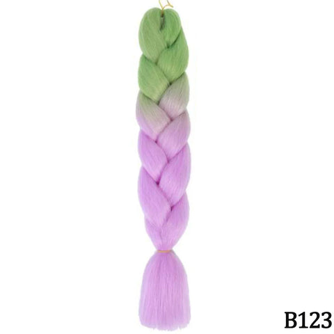 24" Synthetic Yaki Braids Hair - Ombre Kanekalon Jumbo Braid Hair Extensions for Women