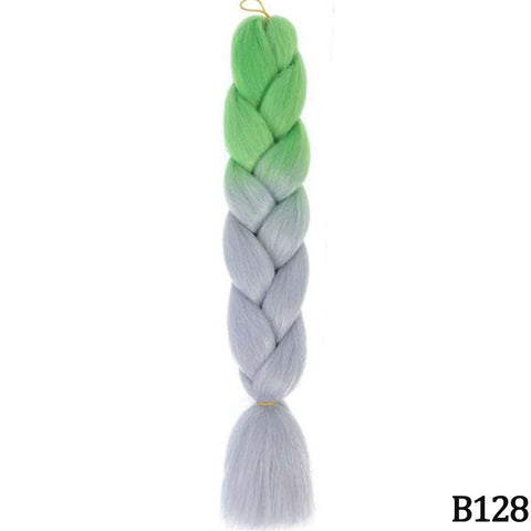 24" Synthetic Yaki Braids Hair - Ombre Kanekalon Jumbo Braid Hair Extensions for Women