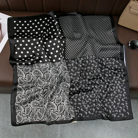 2025 Silk Shawl Cat Print Headscarf