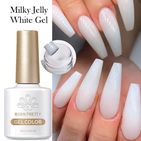 BORN PRETTY 10ml Jelly Nude Glitter Nail Gel Polish