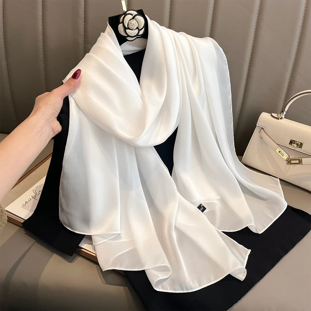Luxury Gradient Silk Scarf for Women