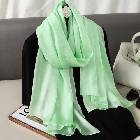 Luxury Gradient Silk Scarf for Women