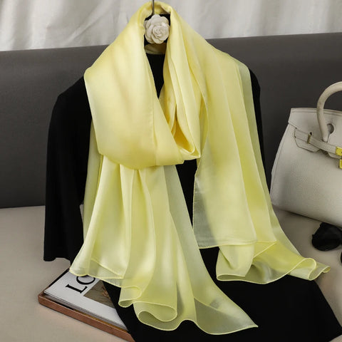 Luxury Gradient Silk Scarf for Women