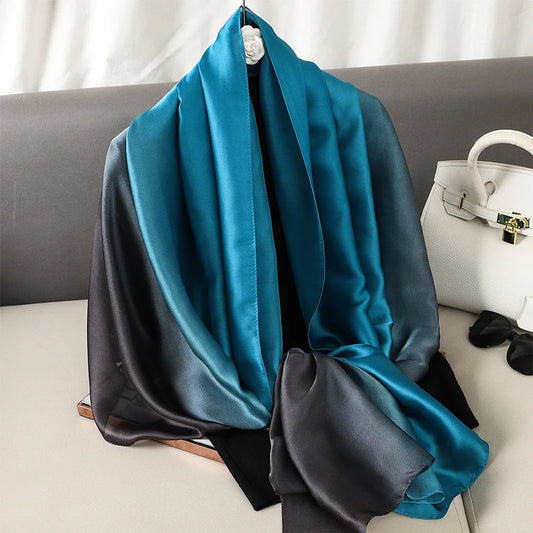 Luxury Gradient Silk Scarf for Women