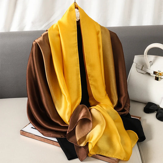 Luxury Gradient Silk Scarf for Women