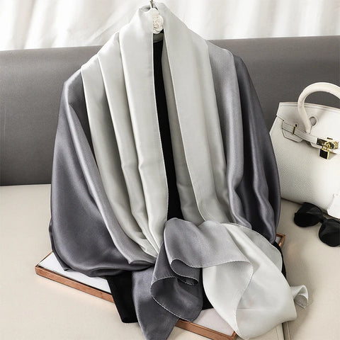 Luxury Gradient Silk Scarf for Women