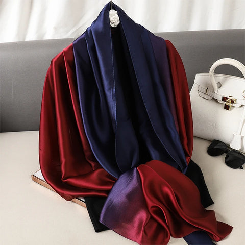 Luxury Gradient Silk Scarf for Women