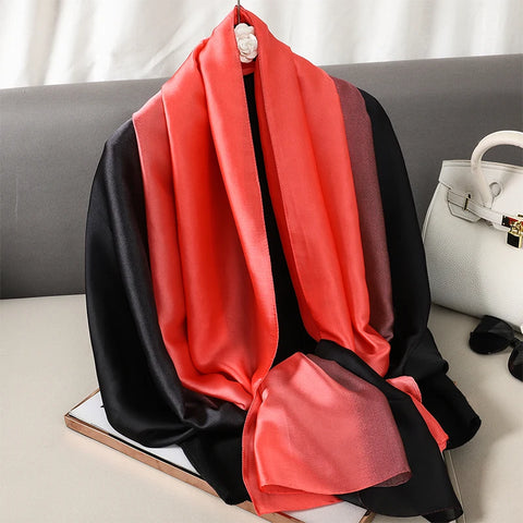 Luxury Gradient Silk Scarf for Women