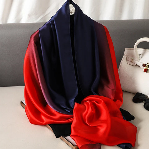 Luxury Gradient Silk Scarf for Women