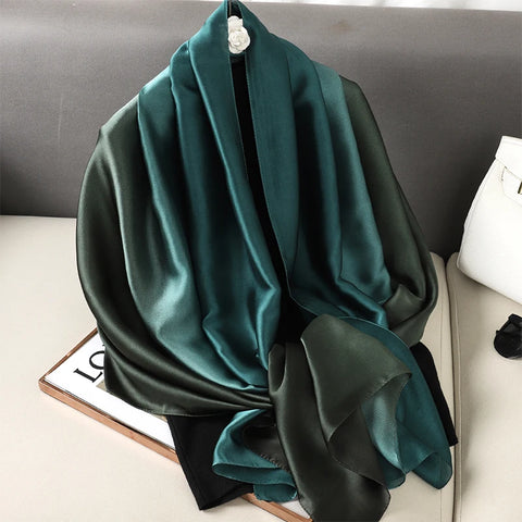 Luxury Gradient Silk Scarf for Women
