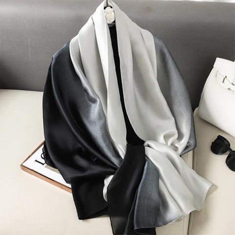 Luxury Gradient Silk Scarf for Women