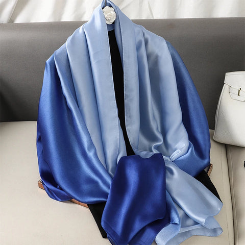 Luxury Gradient Silk Scarf for Women