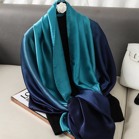 Luxury Gradient Silk Scarf for Women