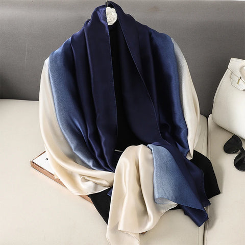 Luxury Gradient Silk Scarf for Women
