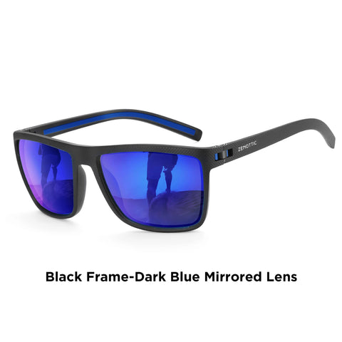 ZENOTTIC Retro Vierkante Gepolariseerde Zonnebril – Ultralichte TR90 UV400 Unisex Zonnebrillen